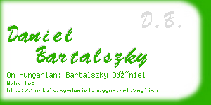 daniel bartalszky business card